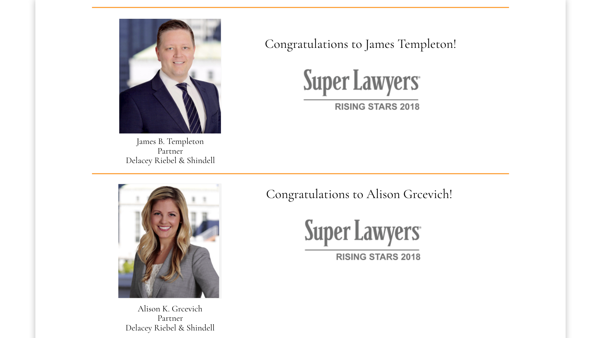 Congratulation to our new partners